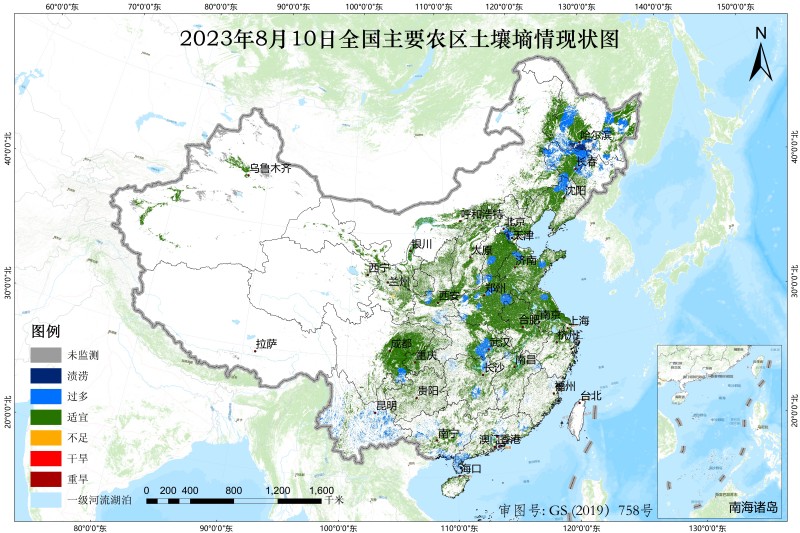 東北墑情過多局地漬澇 西北華北大部墑情適宜